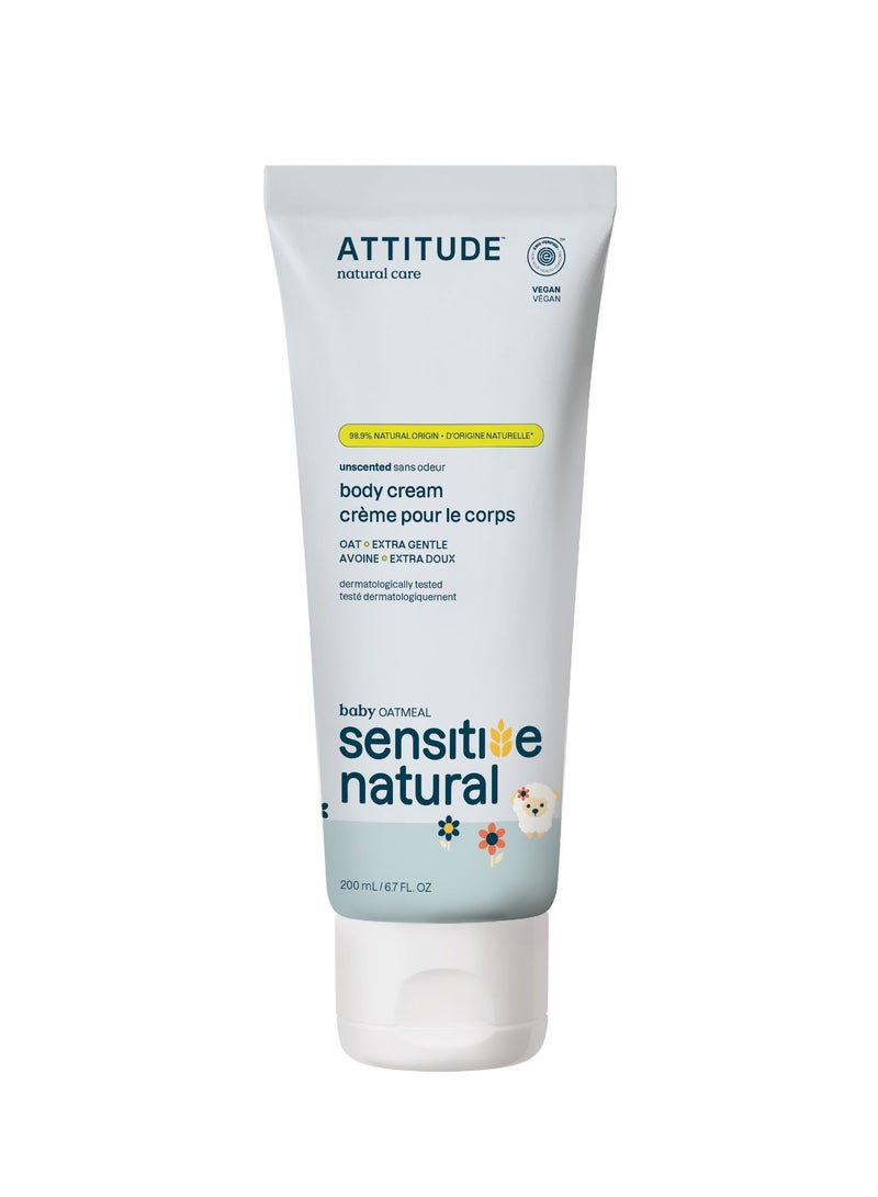 Attitude كريم الجسم المهدئ للعناية الطبيعية بالرضع من الشوفان - كريم مرطب عميق - Image 1