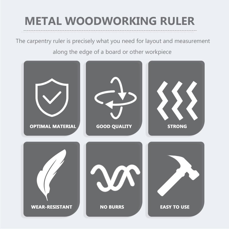 200mm Stainless Steel T Shaped Ruler Multifunctional Woodworking Marking Tool For Precision Layout - Image 5