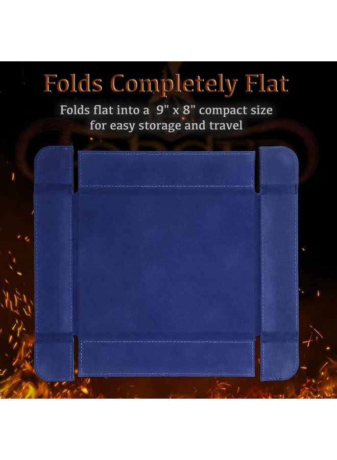 Forged Dice Co. 6 Inch Magnetic Folding Dice Tray - Portable Folding Dice Rolling Tray for use as DND Dice Tray D&D Dice Tray or Dice Game - Quiets Rolling Metal Dice and Folds Flat - Blue - Image 2