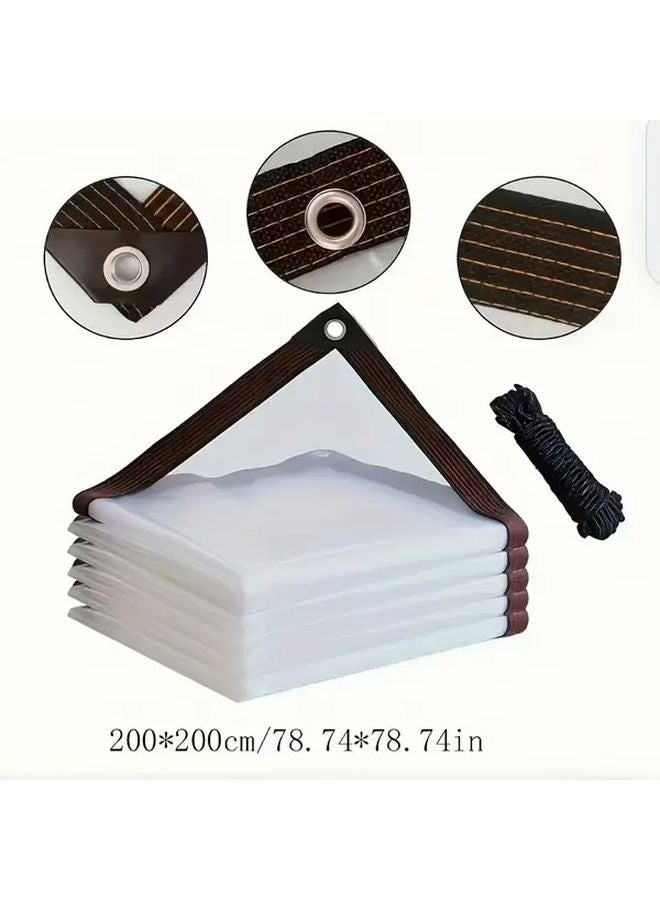 Heavy Duty Waterproof Plastic Cover 200x200 Cm Reinforced Edges Outdoor Use - Image 1