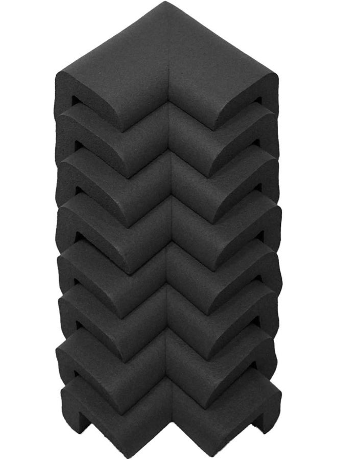 Kidkusion Corner Cushions, Black - 8 Pack | Foam Safety; Table Protector; Furniture Safety; Edge Guard - Image 1