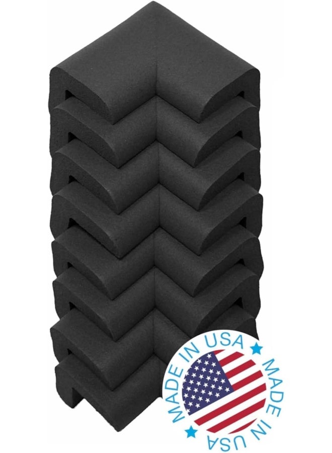 Kidkusion Corner Cushions, Black - 8 Pack | Foam Safety; Table Protector; Furniture Safety; Edge Guard - Image 4