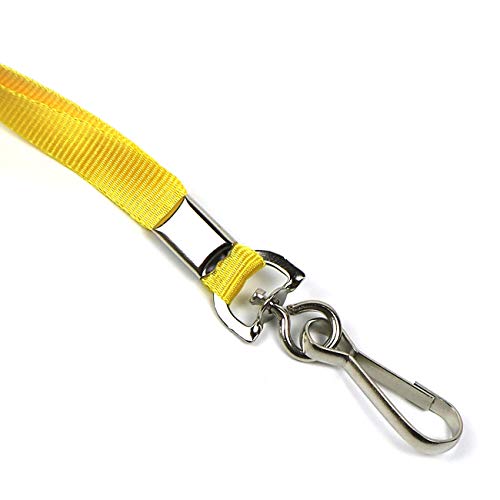 Beebel Orange Lanyards 100 Pcs Lanyard for Id Badges Flat Lanyard with Badge Clip with J-Hook (Orange) - Image 5