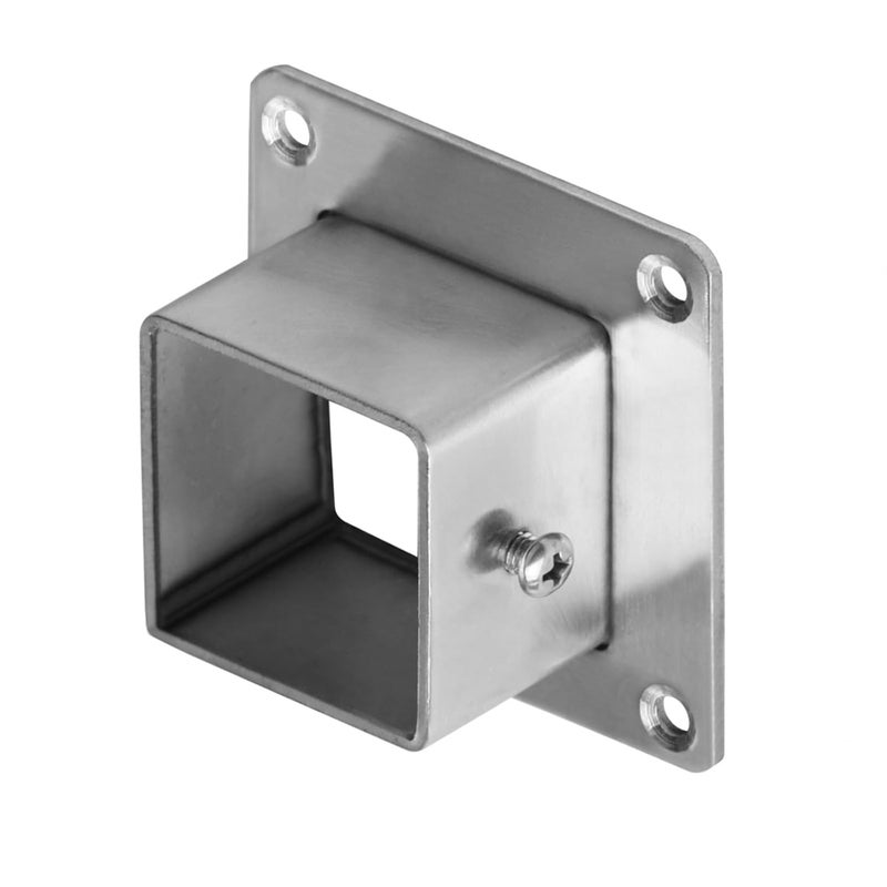 eoere 8 PCS 1-1/4" Square Newel Post Flange Base, Metal Floor Deck Rail Systems for 1-1/4" x 1-1/4" Fence or Deck Mount Post Fittings - Image 3
