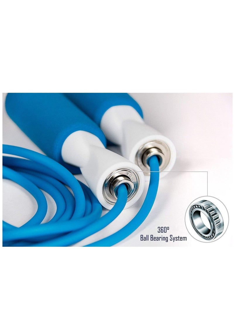 أنجتوب AT0620 حبل قفز قابل للتعديل رولمان بلي مقابض فوم - أزرق/أبيض - Image 4