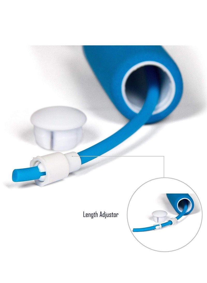 أنجتوب AT0620 حبل قفز قابل للتعديل رولمان بلي مقابض فوم - أزرق/أبيض - Image 3