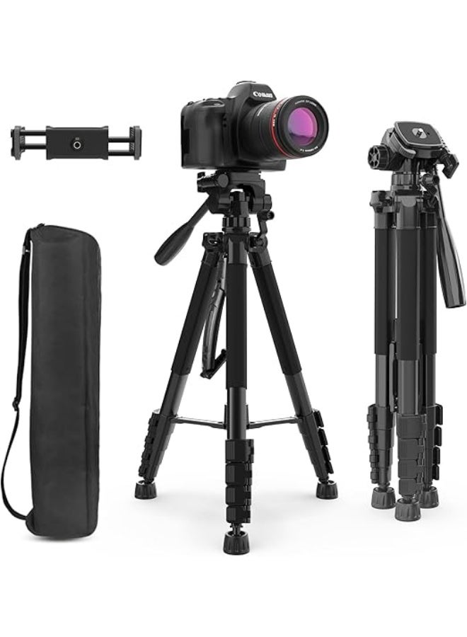 Aureday 74’’ Camera Tripod - Lightweight & Durable Travel Tripod with Wireless Remote for DSLR, Phones & More - Image 1