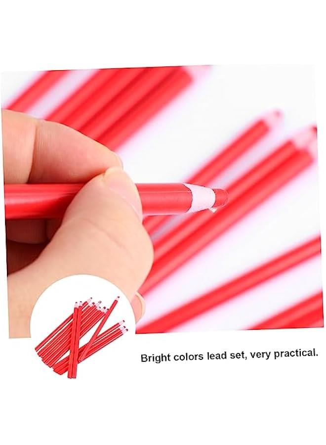 Generic 1 Box Paint Brush Set red Eyebrow Mapping Pencil Leather Tooling Kit Drawing Pencils Tailors Chalk Pencil Peel- Off Grease Pencil China Marker Peel-Off China Marker Blade  - Image 2