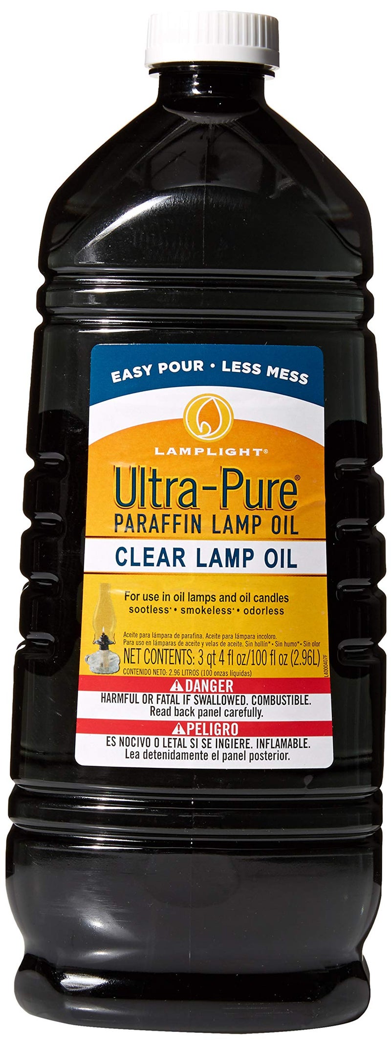 Lamplight 3/4 Gallon (100 oz) Ultra-Pure Lamp Oil - liquid paraffin oil for indoor use, sootless, smokeless and odorless, emergency kit - Image 5