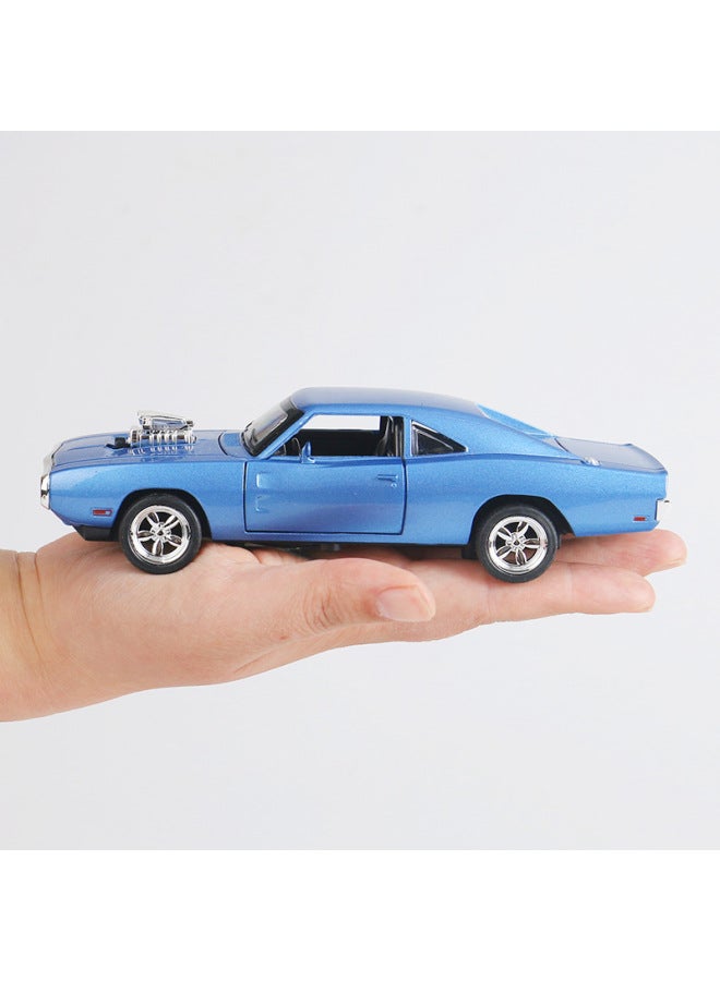 Jianyuan 1:32 Dodge Alloy Car Model Vintage Muscle Sports Car Back To Open The Door Toy Car 32011 Boxed-Color:Black  - Image 5