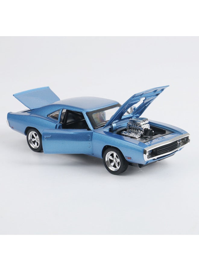 Jianyuan 1:32 Dodge Alloy Car Model Vintage Muscle Sports Car Back To Open The Door Toy Car 32011 Boxed-Color:Black  - Image 4