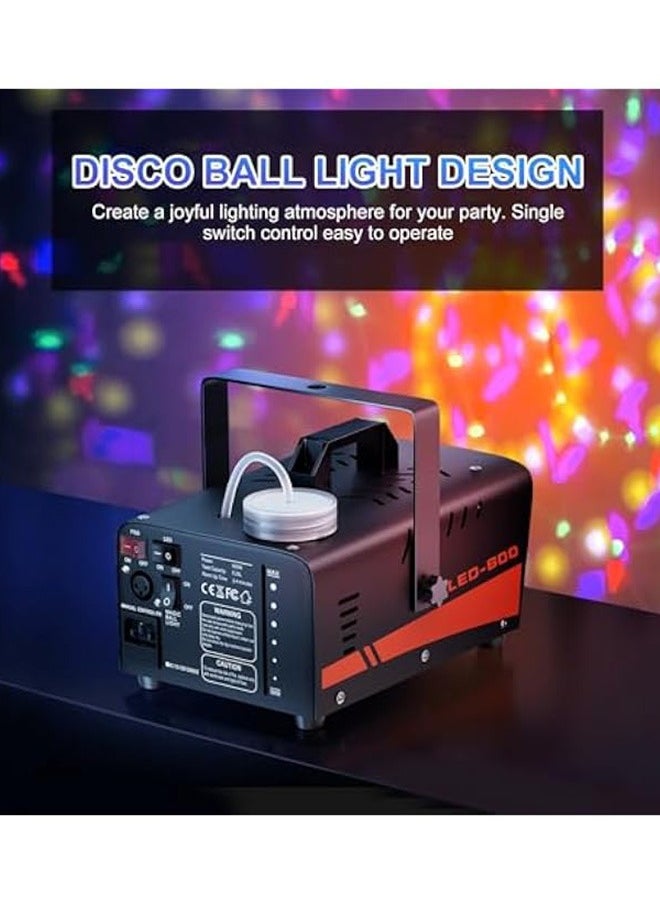 LEXIN Fog Machine with Disco Ball Lights, 600W and 3000CFM with 13 Colorful LED Lights Effect, Wireless Remote Control, Suitable for Parties, Wedding, and DJ Stage, Indoor  - Image 3