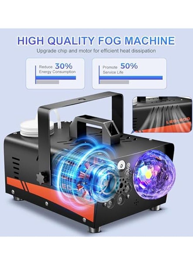 LEXIN Fog Machine with Disco Ball Lights, 600W and 3000CFM with 13 Colorful LED Lights Effect, Wireless Remote Control, Suitable for Parties, Wedding, and DJ Stage, Indoor  - Image 5