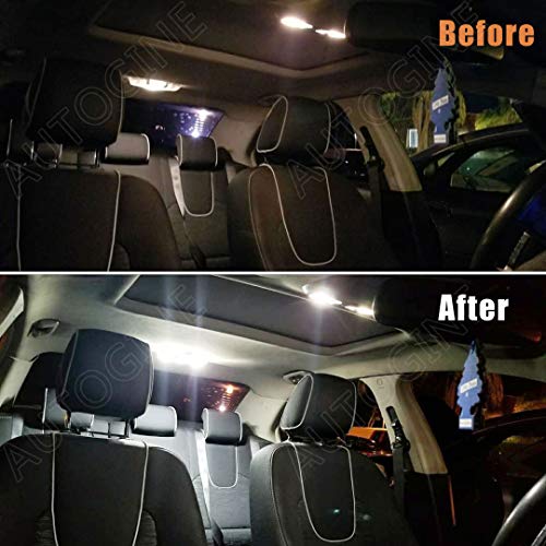AUTOGINE مجموعة مصابيح LED داخلية بيضاء فائقة السطوع 6000K لسيارة هوندا أكورد 2003 2004 2005 2006 2007 2008 2009 2010 2011 2012 + أداة التركيب - Image 3