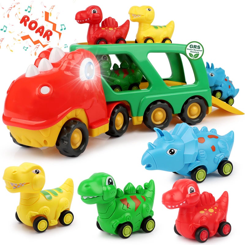 Nicmore Toddler Toys Car Dinosaur Truck for Boys: Toys for 2 3 4 5 Year Old Boy Girl | Carrier Truck Dinosaur Trucks for Kids 3-5 Toys for Age 2-3 2-4 18-24 Month Birthday Gifts for Boy - Image 1