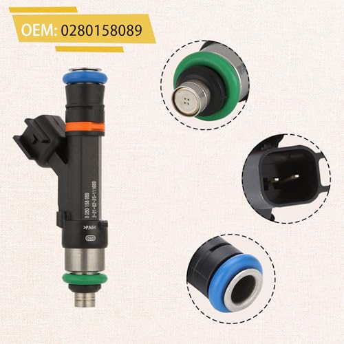 Pjvmvo 6W7Z-9F593-AA OE 4.6L Fuel Injectors,Compatible with/Ford 4.6 Crown Victoria 2006-2011,Compatible with/Mercury Grand Marquis,Compatible with/Lincoln Town Car |4 Holes| |Set of 8| - Image 4