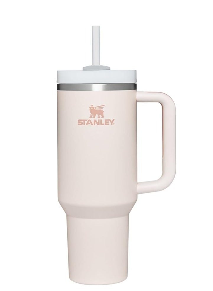 Stanley Quencher H2.0 FlowState Stainless Steel Vacuum Insulated Tumbler with Lid and Straw for Water, Iced Tea or Coffee, Smoothie More, Rose Quartz, 40 oz - Image 1