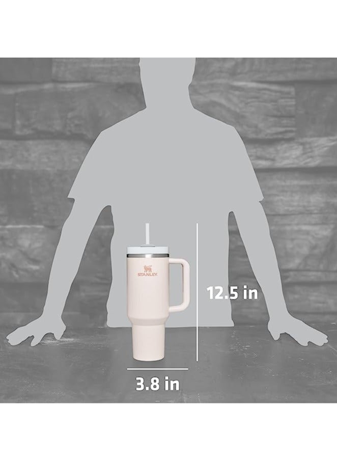Stanley Quencher H2.0 FlowState Stainless Steel Vacuum Insulated Tumbler with Lid and Straw for Water, Iced Tea or Coffee, Smoothie More, Rose Quartz, 40 oz - Image 4
