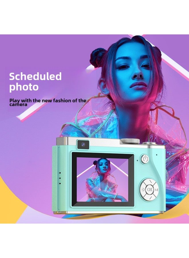 Explosions Student Entry-level Digital Camera Home HD Digital Camera Children Photo Mini Camera-Color:Lk03 Purple + 128g Memory Card + Card Reader + Free Sticker + Free Adapter - Image 5