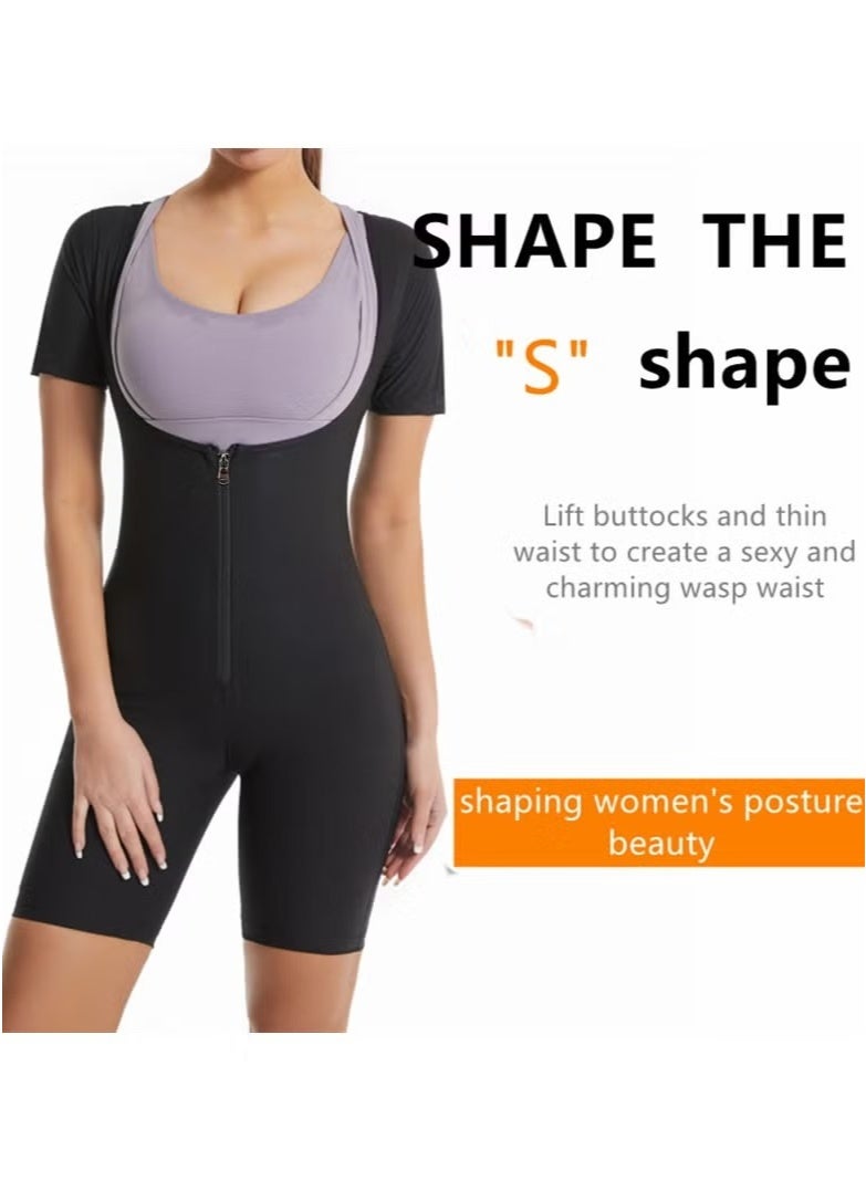 JOGAMS Women Sauna Suit Sweat Shirt Slimming Vest Hot Top Jumpsuit Shapewear - Image 5