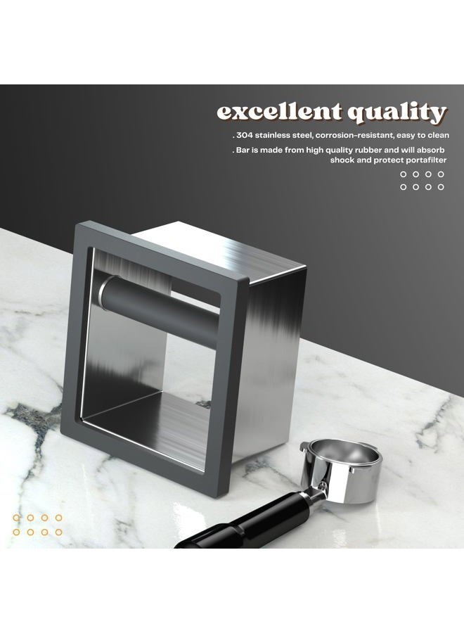 Bulipu Bottomless Coffee Knock Box, Stainless Steel Espresso Knock Box Chute for Coffee Grounds, Counter Mounted Knock Box, Open Bottom Countertop Knock Box for Commercial Coffee Shop Office Home - Image 4