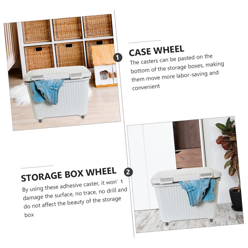 Self Adhesive Caster Wheels For Storage Boxes 4 Pcs Set Simple Installation - Image 4