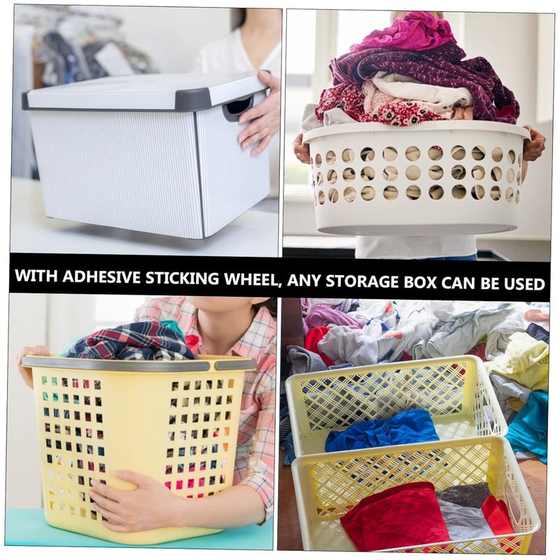 Self Adhesive Caster Wheels For Storage Boxes 4 Pcs Set Simple Installation - Image 3