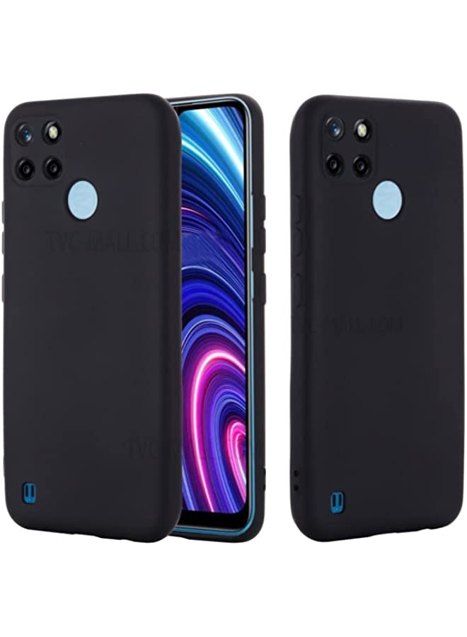 vesus Case for Realme C25Y / C21Y Case Cover Black Slim Fit for Soft TPU Back Cover Flexible Silicone Cover Matte Black for Realme C25Y / C21Y