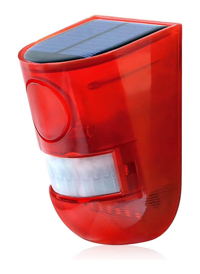 general 6 LED Solar Motion Sensor with Sound Alarm with 110 dB Warning Warning Light with Motion Sensor Waterproof - Image 1