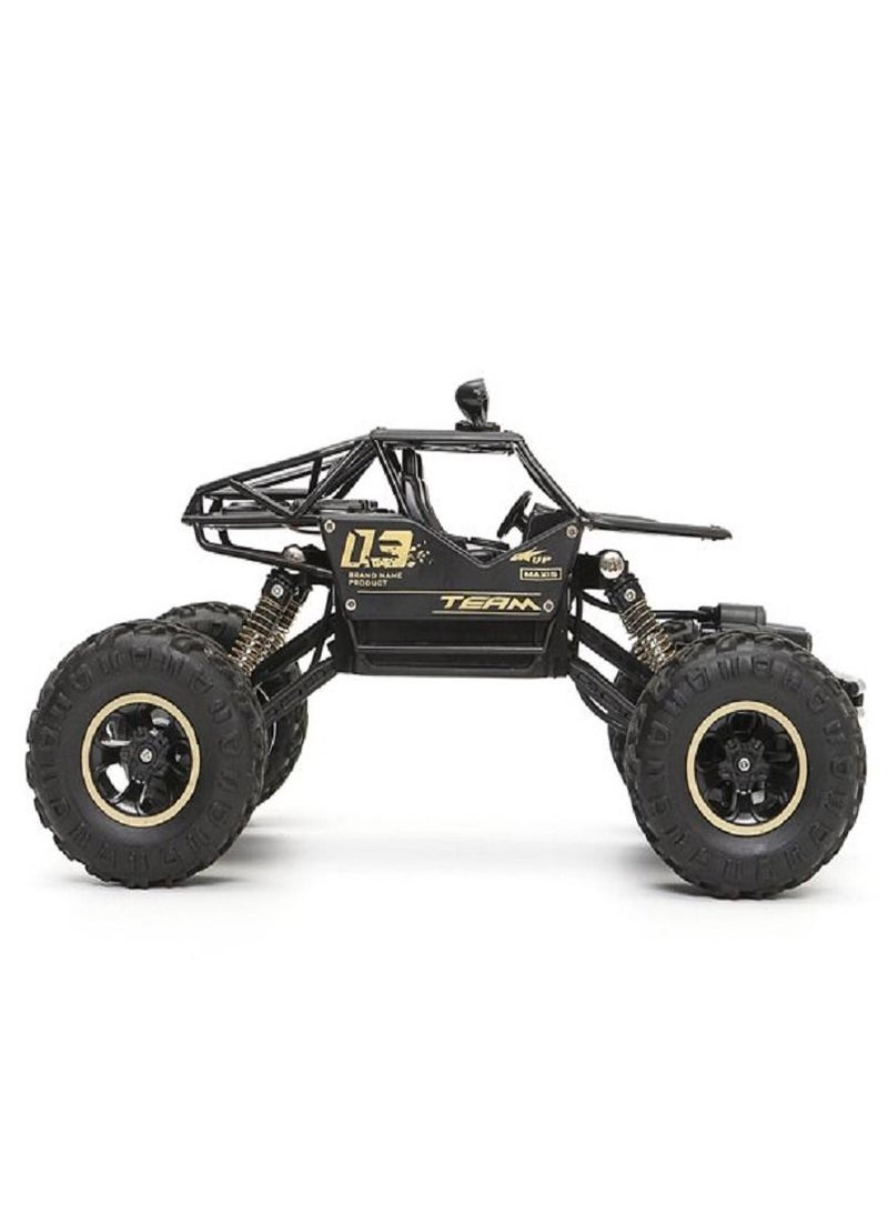 توي لاند سيارة تحكم عن بعد قابلة لإعادة الشحن بتردد 2.4 جيجاهرتز مصنوعة من سبيكة معدنية، بمقياس 1:16، مخصصة للطرق الوعرة، مزودة بنظام امتصاص الصدمات - أسود - Image 2