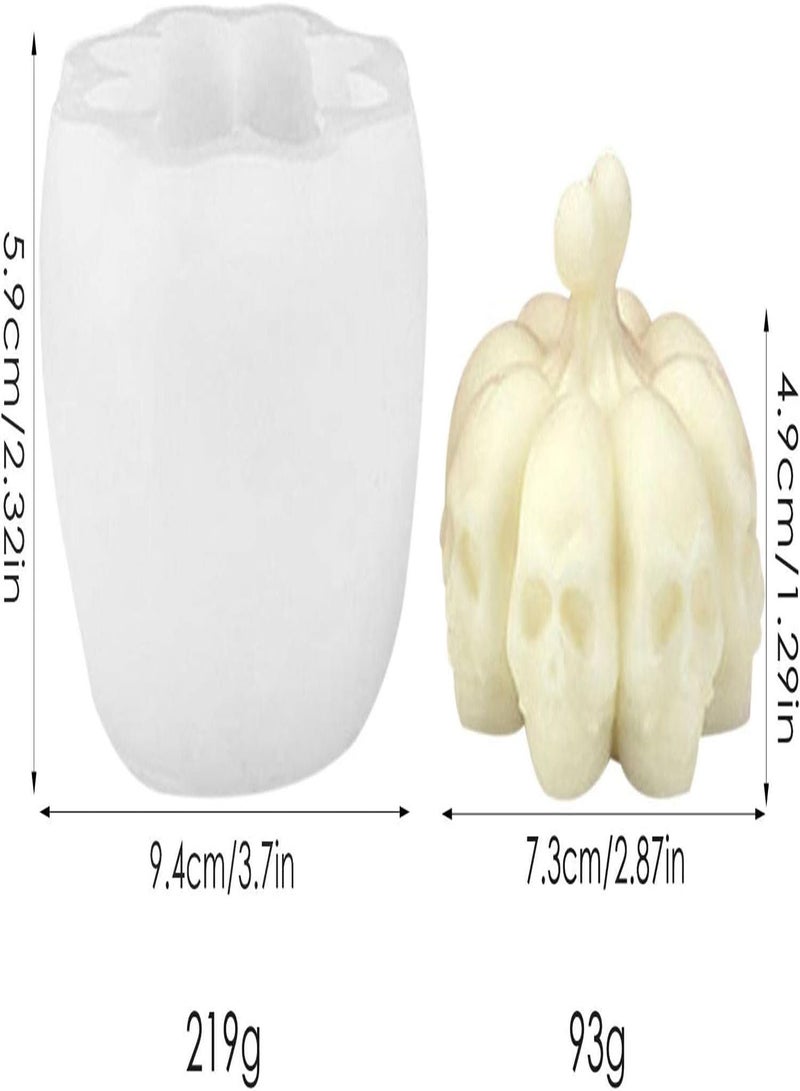 GGOOT Skull Decor Candle Mold - 3D Skull Shape Silicone Molds Candle Making Supplies,Easy Pull Out Silicone Resin Casting Mould for Handmade Candle, Wax Melt, Soap, Epoxy Resin, DIY Aromatherapy  - Image 4