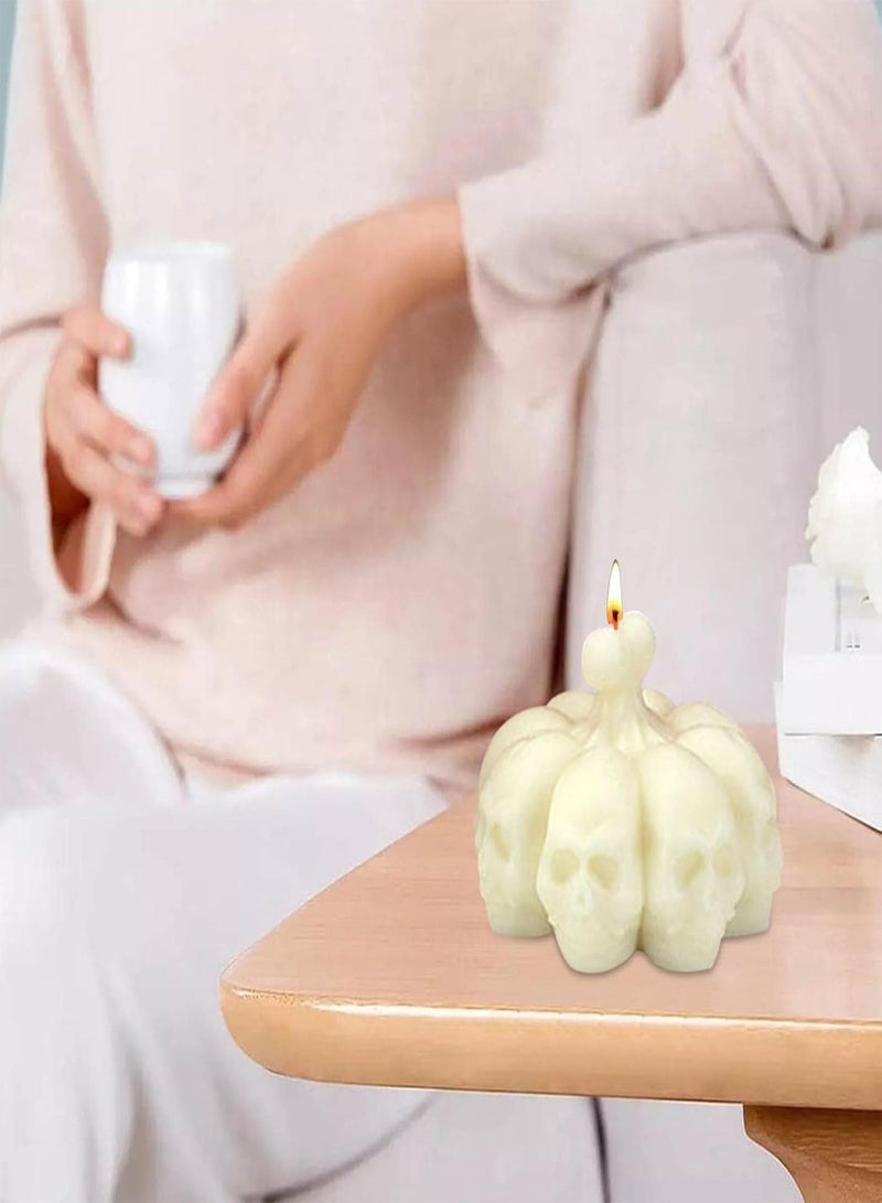 GGOOT Skull Decor Candle Mold - 3D Skull Shape Silicone Molds Candle Making Supplies,Easy Pull Out Silicone Resin Casting Mould for Handmade Candle, Wax Melt, Soap, Epoxy Resin, DIY Aromatherapy  - Image 3