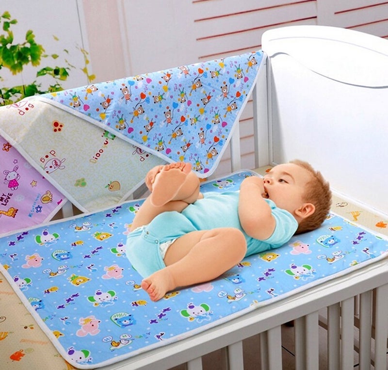 FARETO Firststep Baby Combo of 5 Very Much usable Item in Daily Life,Baby jhabla Pack of 8pcs with 8nappies,4 Plastic Sheet,3 Cotton Blankets,4 Baby Hosiery Vest,2 Baby U-Shape Pillow (0-6months)(Assorted) - Image 3