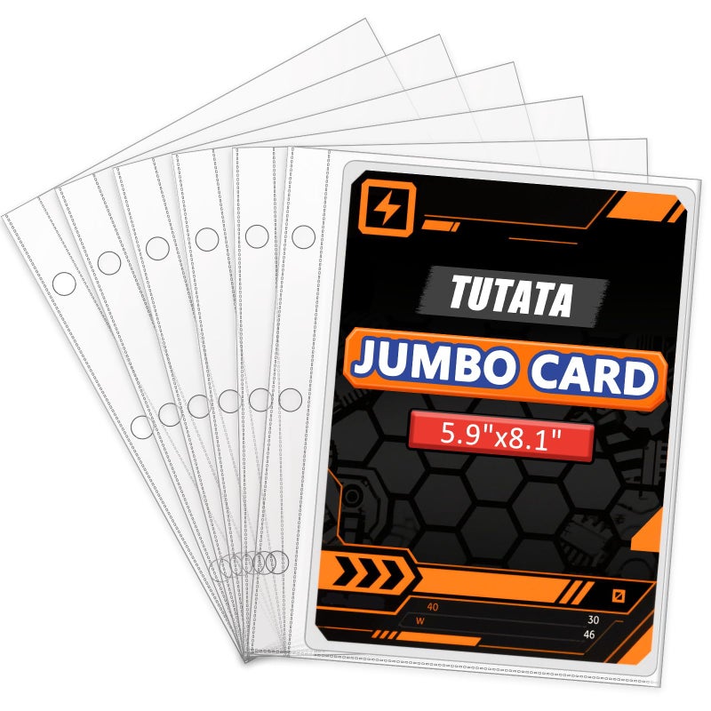 tutata Jumbo Card Sleeves Big Card Protector Sleeves for 3 Ring Binder 50 Pack - Image 2