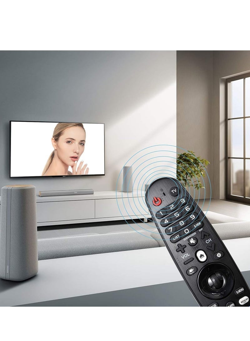 PopZa AN-MR19BA Universal Smart TV Magic Remote – Replacement for Smart 4K UHD LED TVs – Wireless, Plug-and-Play Operation, Quick Response, Easy Navigation, Ergonomic and Comfortable Design, No Setup Needed, Smooth Control for Seamless TV Interaction and Enhanced Home Entertainment - Image 2