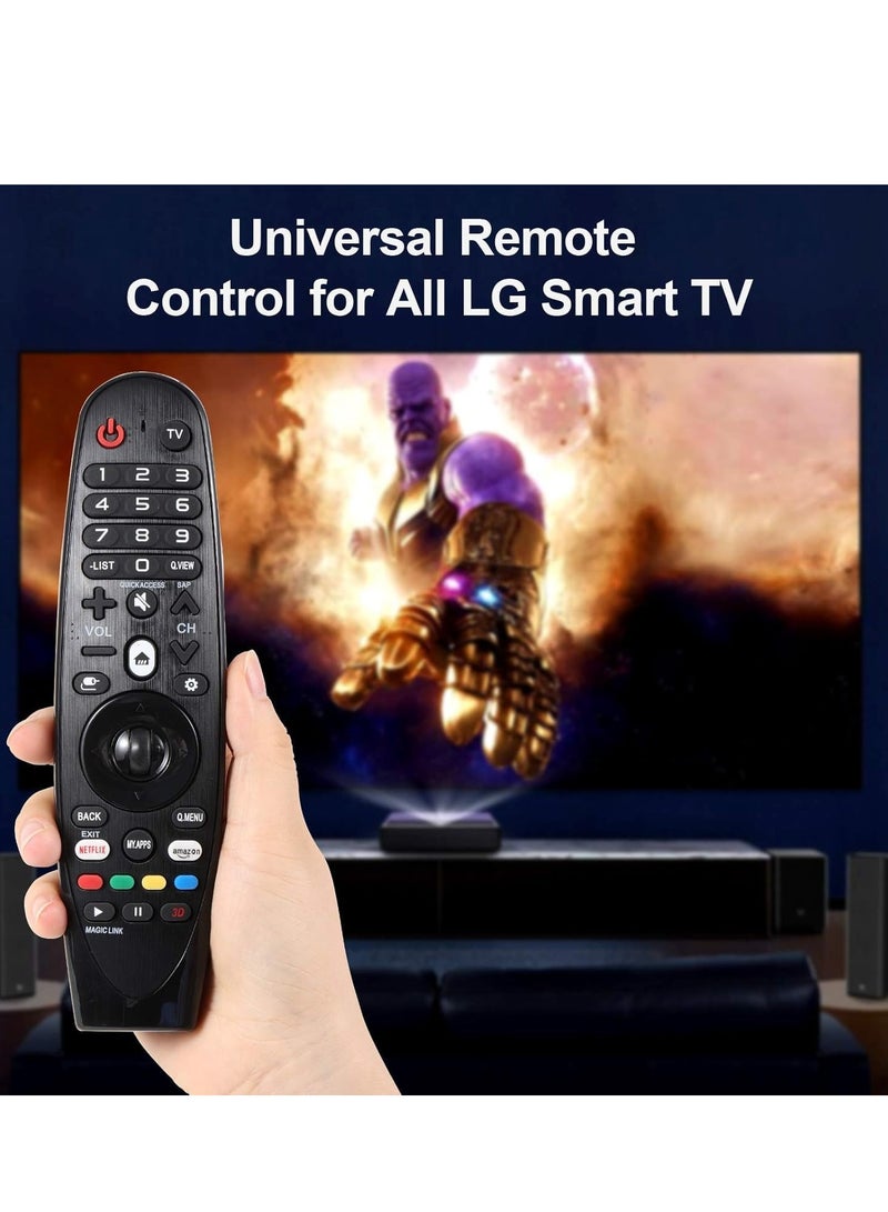 PopZa AN-MR19BA Universal Smart TV Magic Remote – Replacement for Smart 4K UHD LED TVs – Wireless, Plug-and-Play Operation, Quick Response, Easy Navigation, Ergonomic and Comfortable Design, No Setup Needed, Smooth Control for Seamless TV Interaction and Enhanced Home Entertainment - Image 3