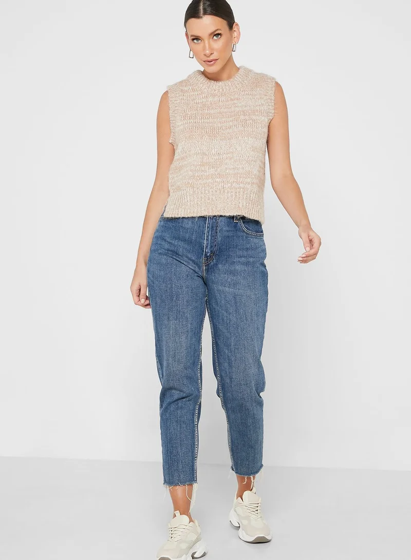 VERO MODA Crew Neck Knitted Vest