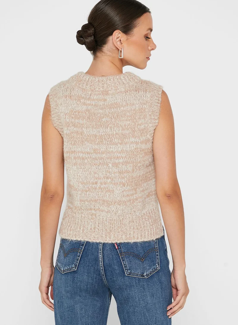 VERO MODA Crew Neck Knitted Vest