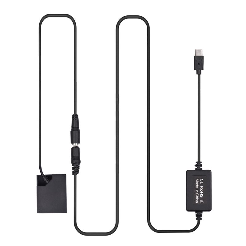 NP-W126 Dummy Battery: Black High-conversion Chip PD Fast Charging Type-C Dummy Coupler - Power Indicator 8.4V/2A Output W126 Battery for Fujifilm Long-time Photography & X-Series Cameras - Image 1