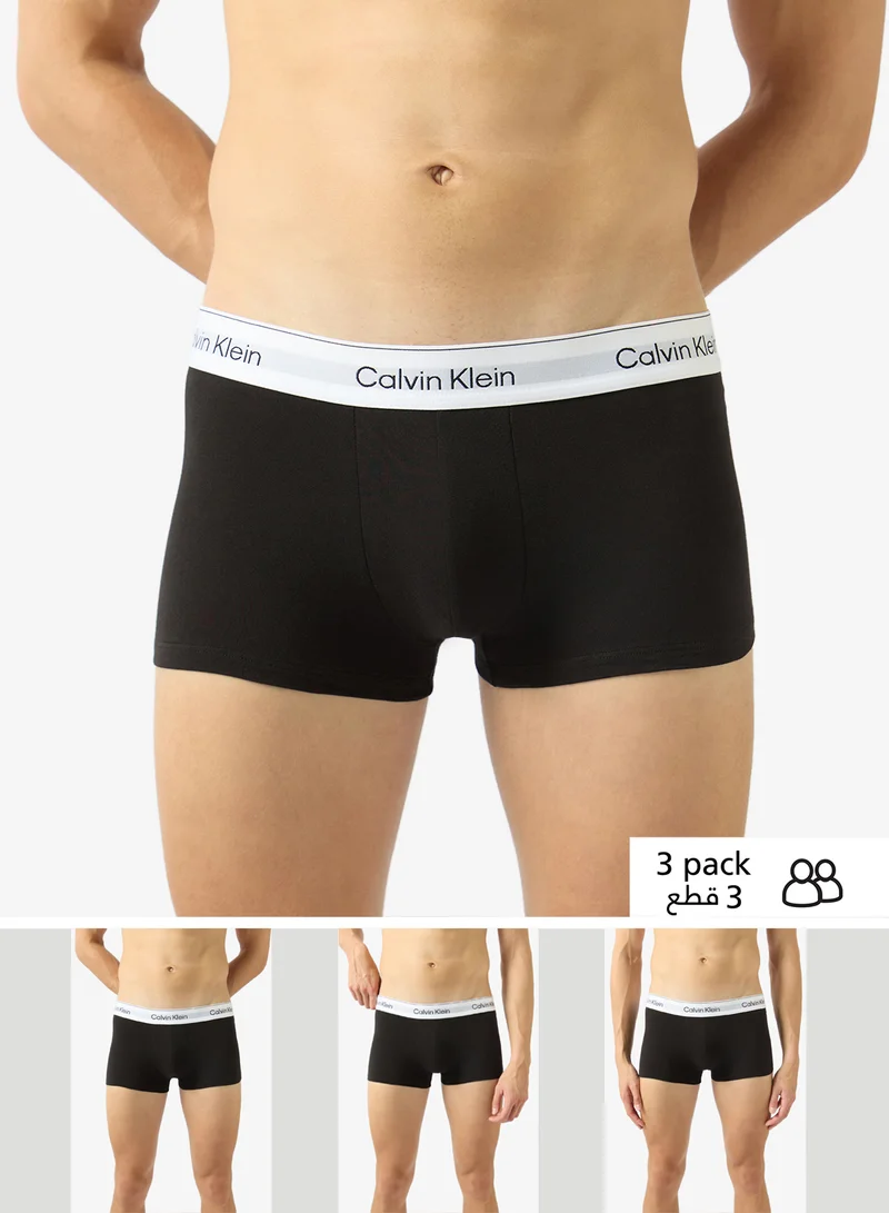 Calvin Klein 3 Pack Low Rise Trunks - Icon Cotton Stretch