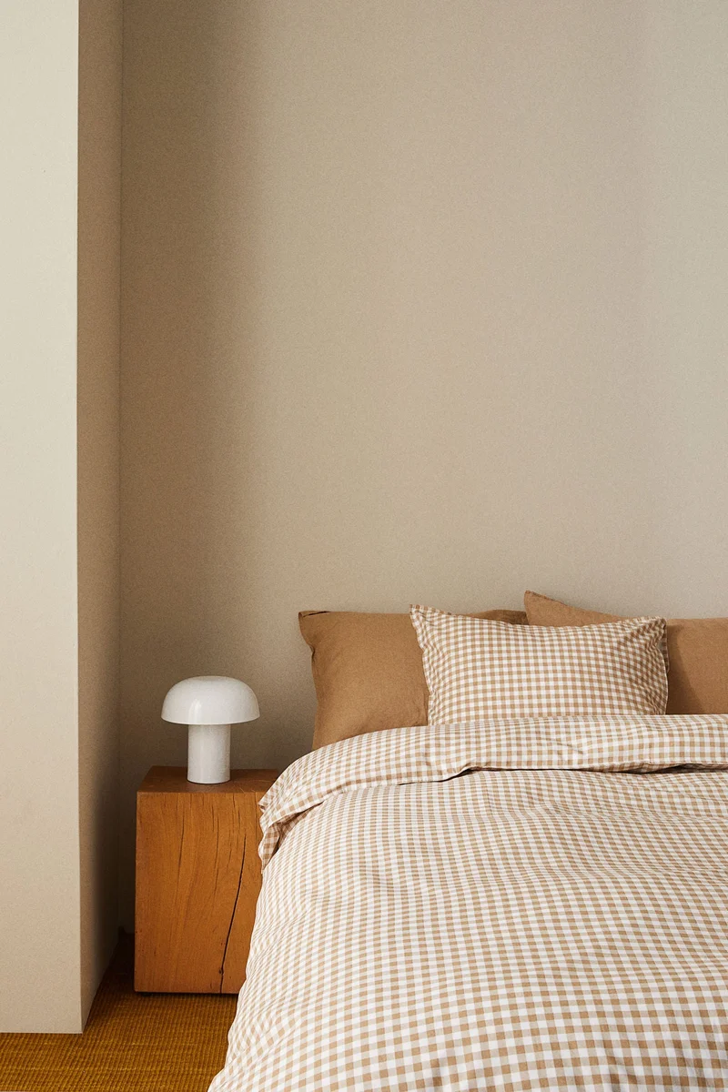 اتش اند ام طقم غطاء لحاف مفرد بتصميم منقوش