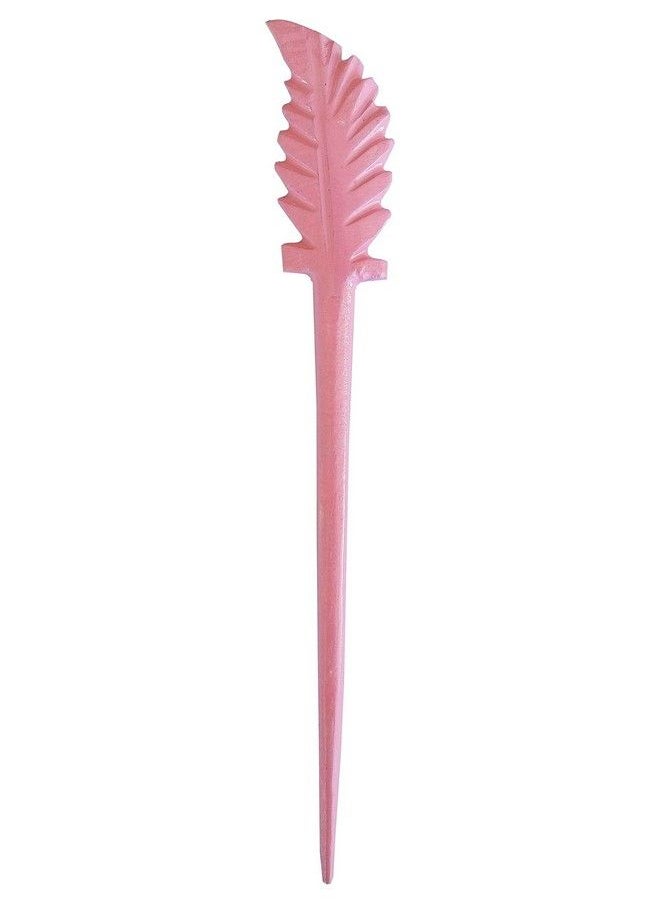 Salvus App SOLUTIONS Marble Handmade Pink Leaf Hair Stick/Juda Pin For Women & Girls  - Image 2