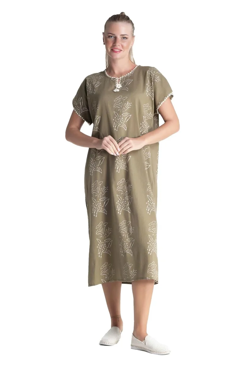 Eliş Şile Bezi Floral Cotton Dress