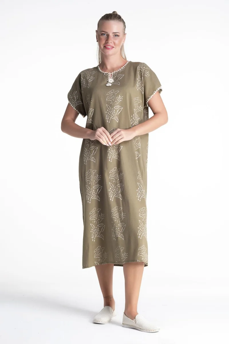 Eliş Şile Bezi Floral Cotton Dress