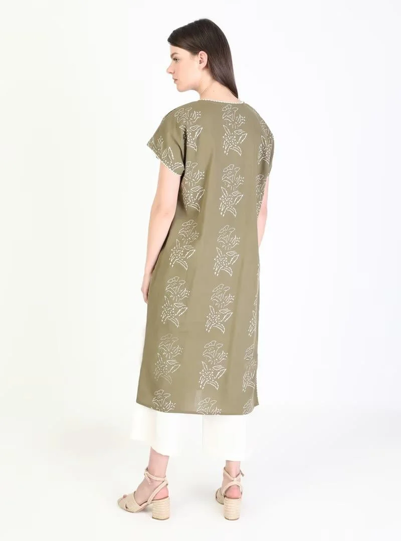 Eliş Şile Bezi Floral Cotton Dress