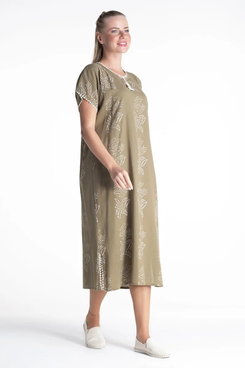 Eliş Şile Bezi Floral Cotton Dress