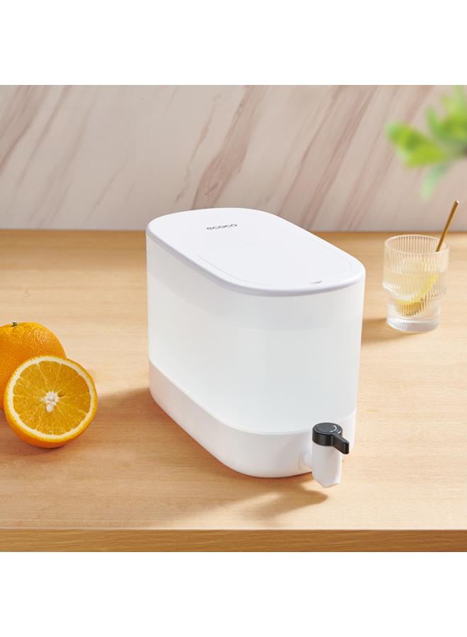 Cold Kettle With Faucet Household Refrigerator Cool White Open Fruit Juice Fruit Beverage Tea Bucket Large Capacity High Temperature Resistant Cold Kettle 