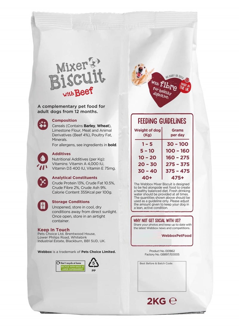 Webbox Dog Mixer Biscuit Beef 2Kg  - Image 2