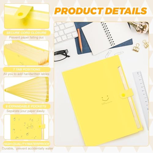 Corslet 5 Pocket Letter A4 Paper Expanding File Folder Accordion Document Folderorganizer File Folders for Documents File Organiser Files for Certificates and Documents for School Office Supplies - Image 2