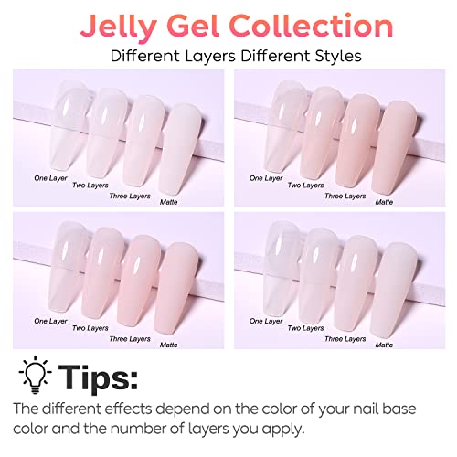 AIMEILI Transparent Milky White Nude Gel Nail Polish Soak Off U V LED Hema Free Nail Lacquer Salon DIY Manicure Kit Set Of 4pcs X 10ml Kit Set 20 - Image 5